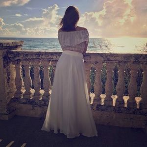 Wonder Woman WW84 White Maxi Skirt